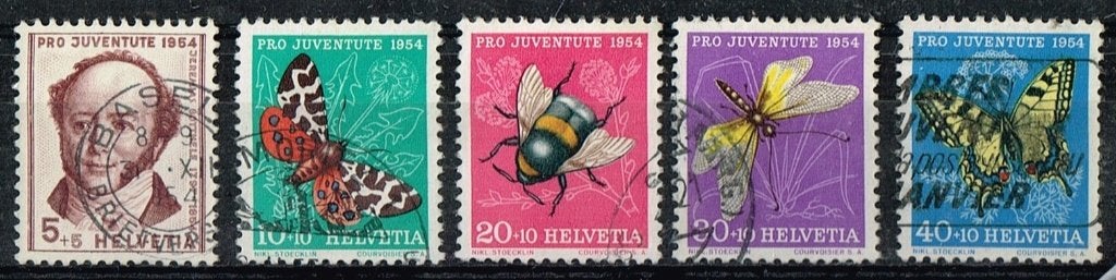 Postzegels uit Zwitserland - K 6179 - insecten, Verzenden, Gestempeld