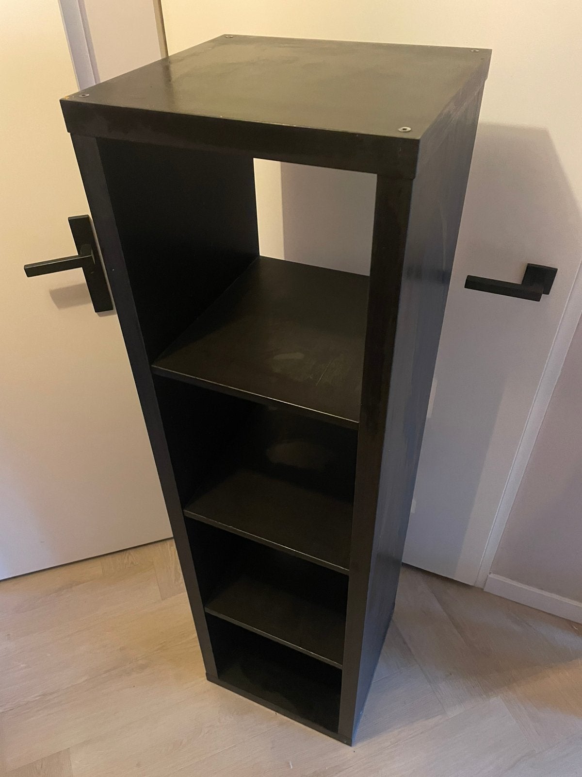 Ikea kast KALLAX zwart, Ophalen, Zo goed als nieuw, Hout, Cd's