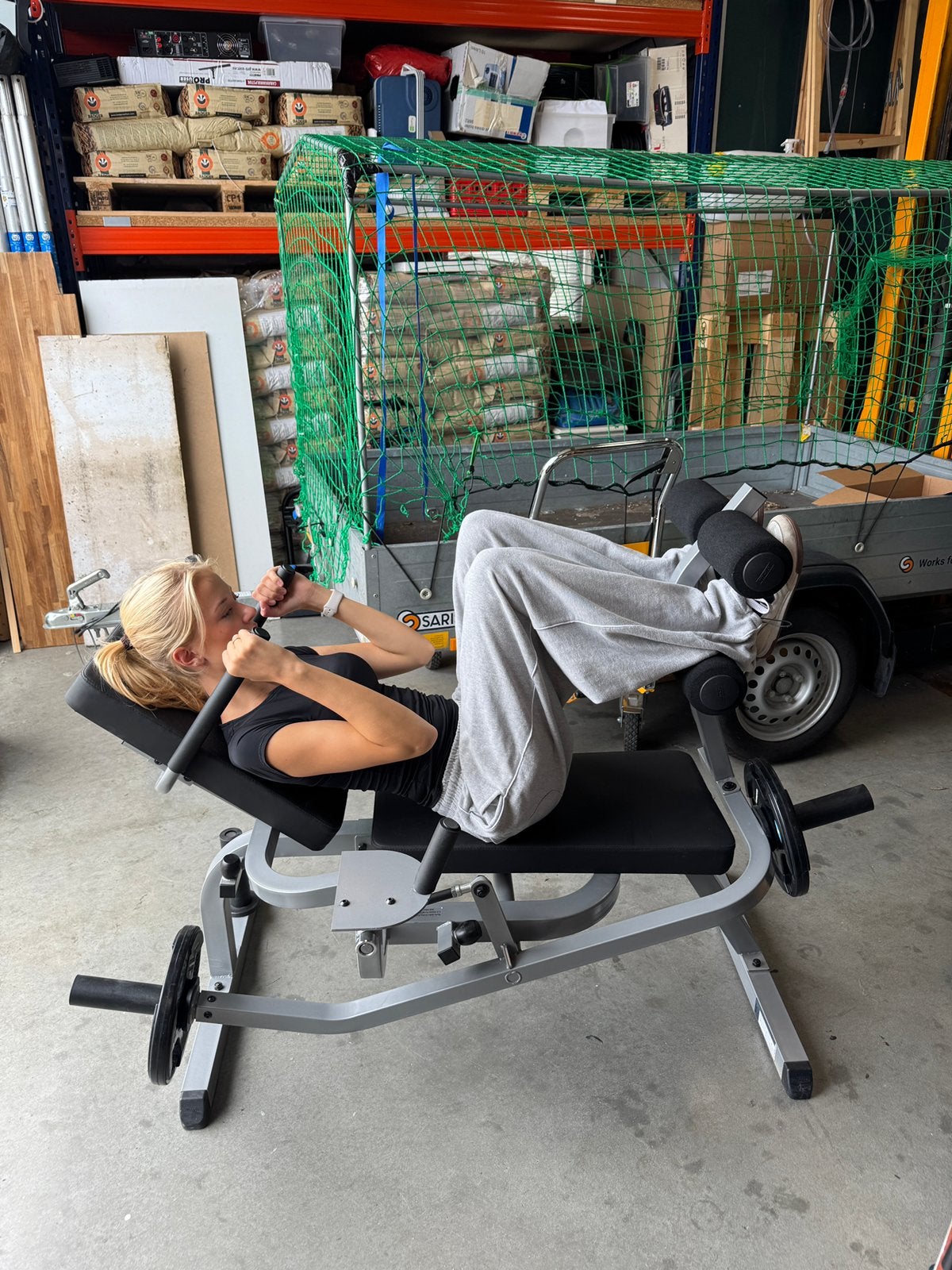 Body-Solid Horizontal ab crunch machine buikspierbank, Ophalen, Zo goed als nieuw, Buik, Fitnessbank