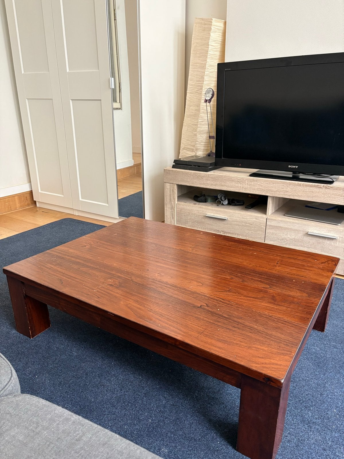 Houten salontafel - Gebruikt, Ophalen, Gebruikt, 100 tot 150 cm, 50 tot 100 cm