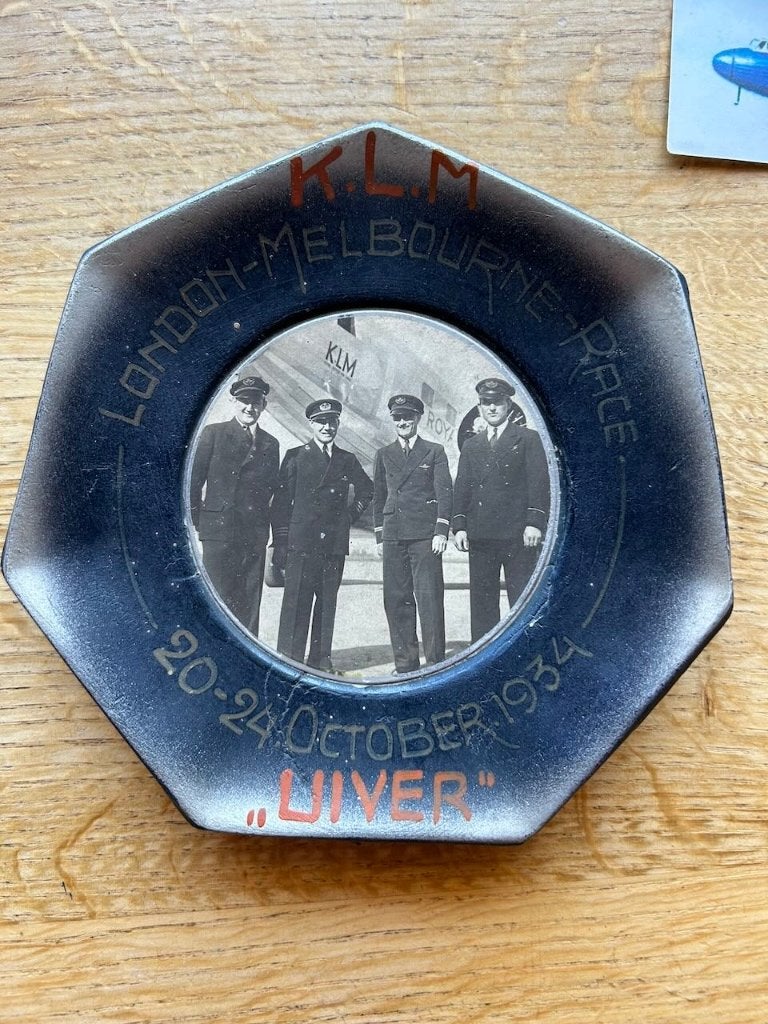 KLM Uiver wandbord 1934, Ophalen of Verzenden, Gebruikt, Overige typen