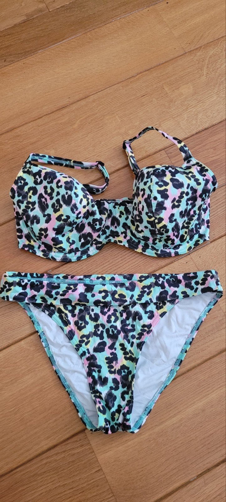 Freya luipaard bikini maat S 75F 75 F ipst, Bikini, Gedragen, Groen, Freya