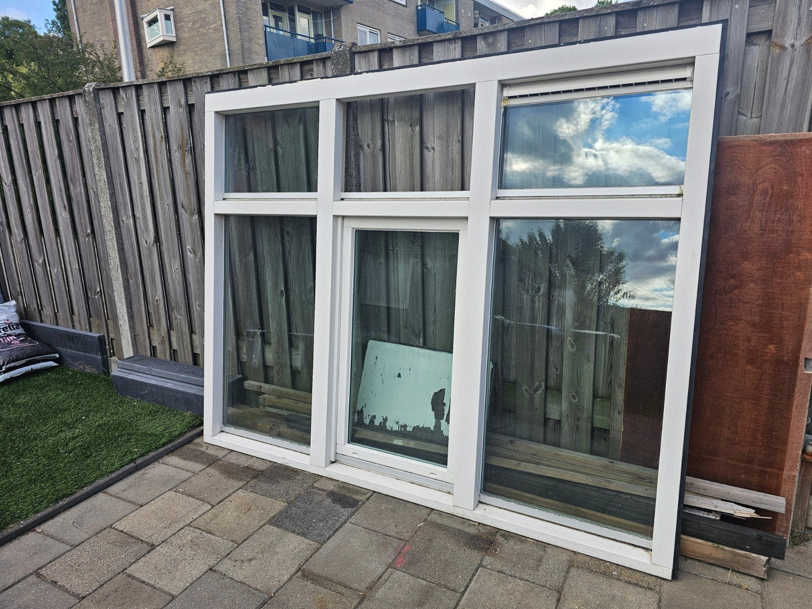 Hardhouten kozijn met  hr++ glas, Ophalen, Zo goed als nieuw