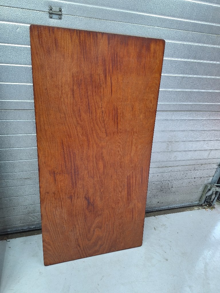 Gelakt houten werkblad bureaublad tafelblad 150x75cm, Ophalen, Gebruikt, Minder dan 25 mm, Eiken