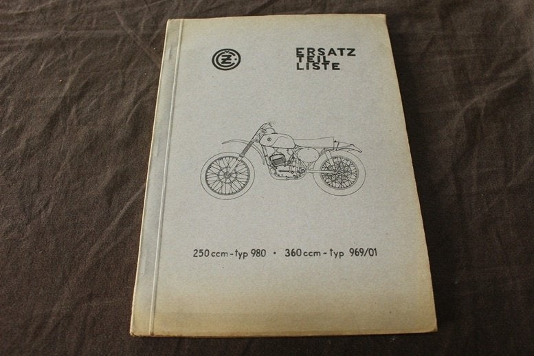 CZ 250cc 360cc Cross typ 980 969 motorrad ersatzteil liste, Motoren, Ophalen of Verzenden, Overige merken