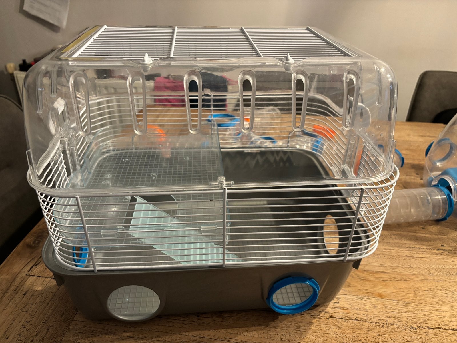 Hamster kooi met buixen gym, Dieren en Toebehoren, Knaagdieren en Konijnen | Hokken en Kooien, Kooi, Minder dan 75 cm, Zo goed als nieuw