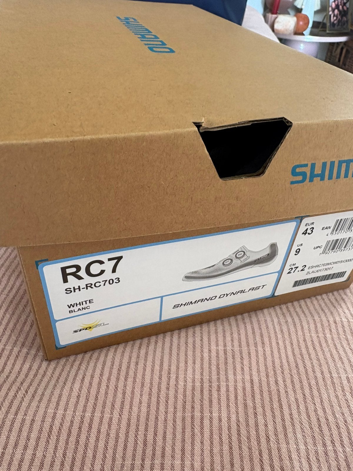 Shimano RC7 (703) wielrenschoen wit 43, Fietsen en Brommers, Ophalen, Nieuw, Overige maten, Schoenen