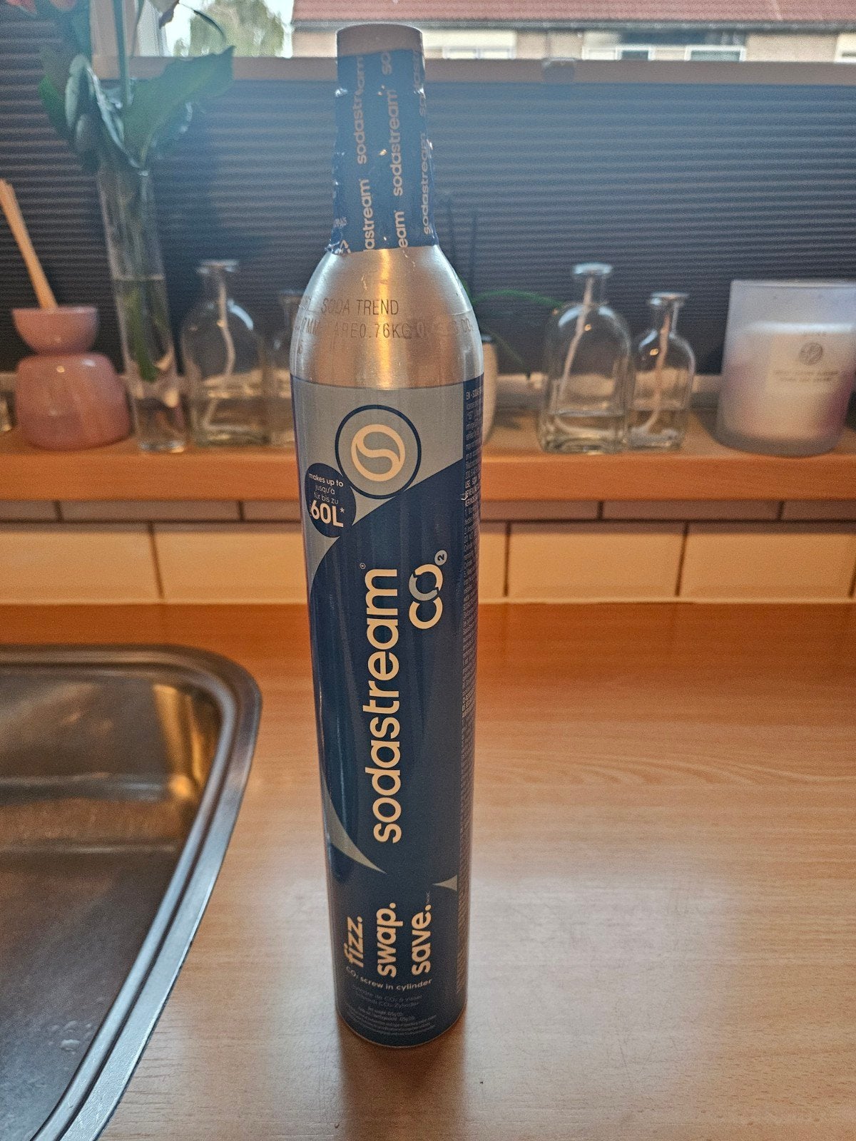 Nieuwe Sodastream CO2 cilinder 60L, Ophalen, Nieuw