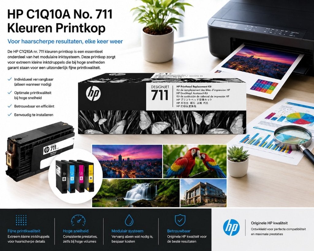 HP C1Q10A No. 711 Kleuren Printkop - Nieuw in verpakking, Ophalen of Verzenden, Nieuw, Overige typen, HP