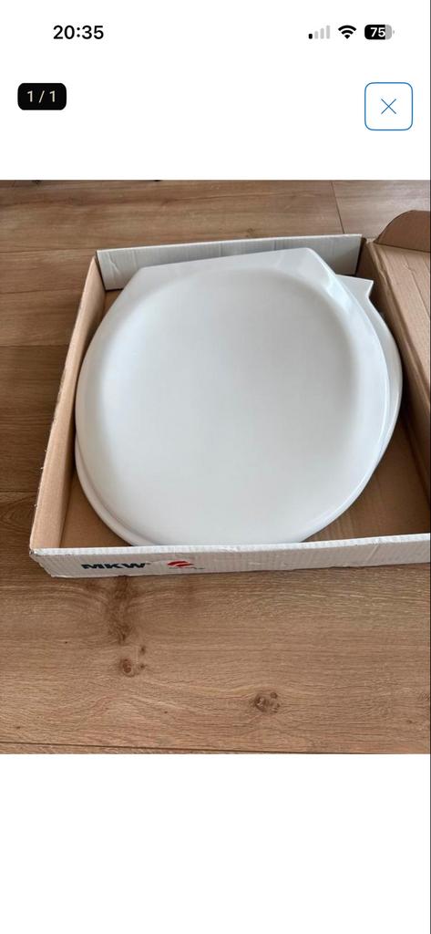 Witte toiletzitting MKW, Ophalen of Verzenden, Nieuw, Toilet