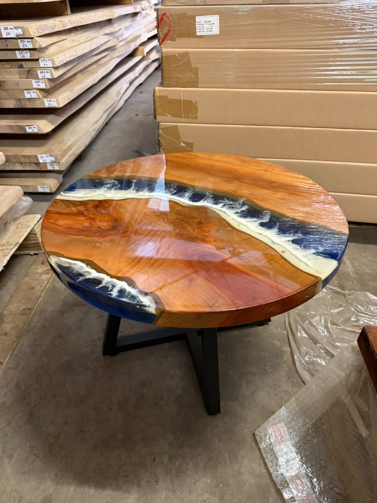 Diverse Epoxy tafels met poot, Huis en Inrichting, Rond, Nieuw, 5 – 50, 50 tot 100 cm