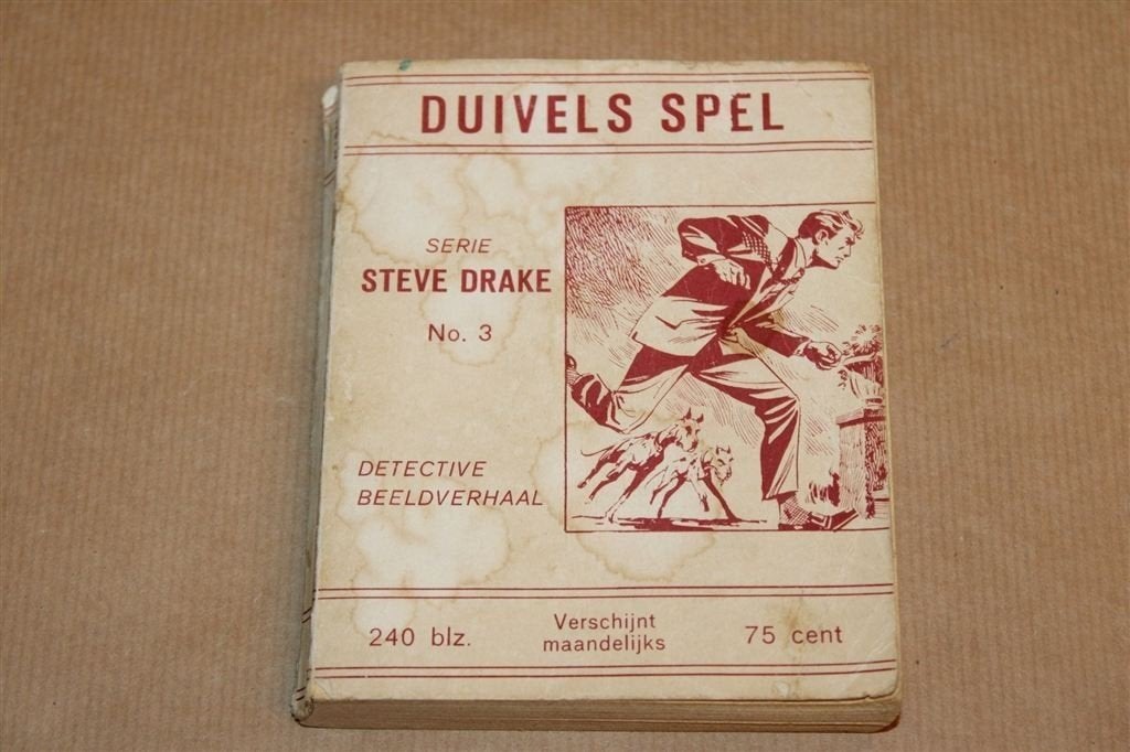 Duivels Spel — Vintage Steve Drake 1e Druk 1962, Eén stripboek, Ophalen of Verzenden, Gelezen