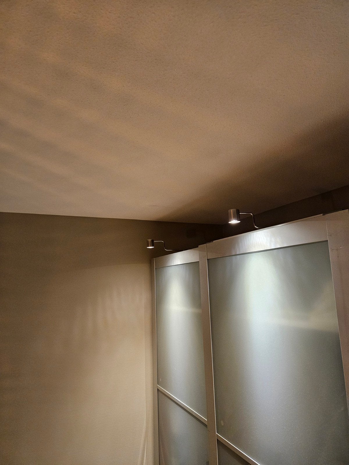 2x IKEA PAX kastlampjes RVS, Gebruikt, IKEA, Zilver, Ophalen