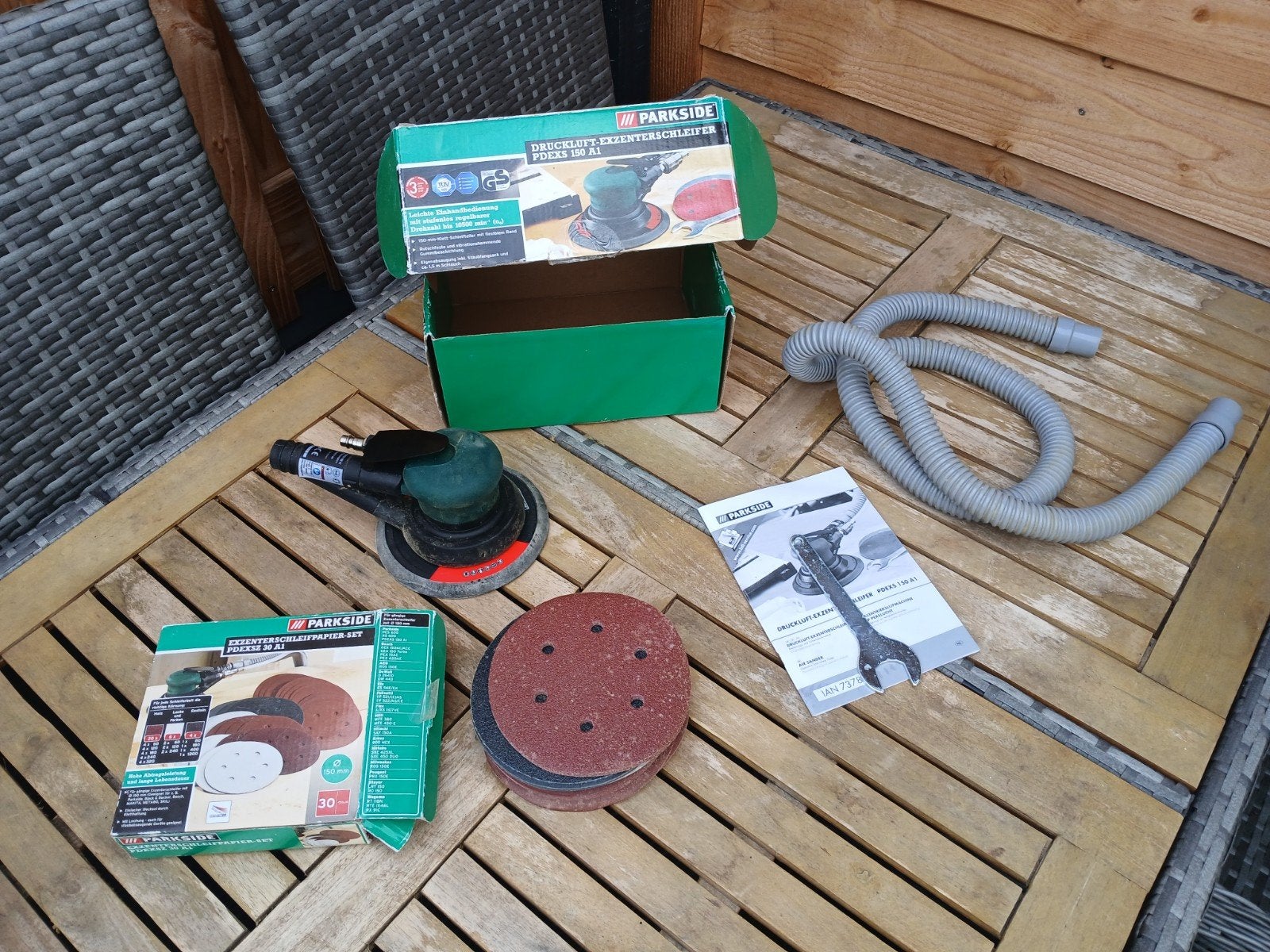 Parkside schuurmachine op perslucht., Ophalen, Zo goed als nieuw, Minder dan 600 watt