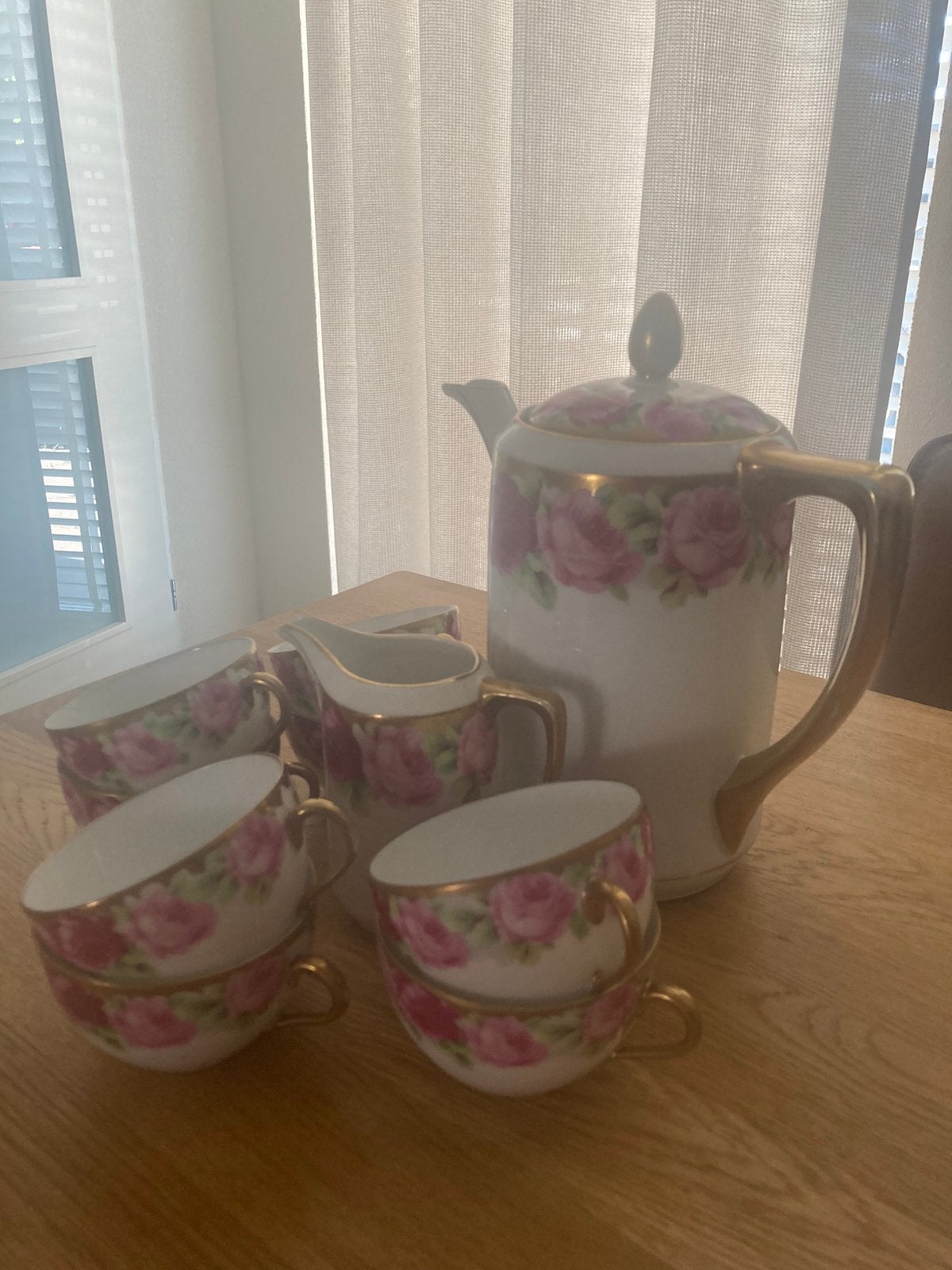 Vintage Beyer & Bock Hutschenreuther koffieservies – rozen, Ophalen of Verzenden