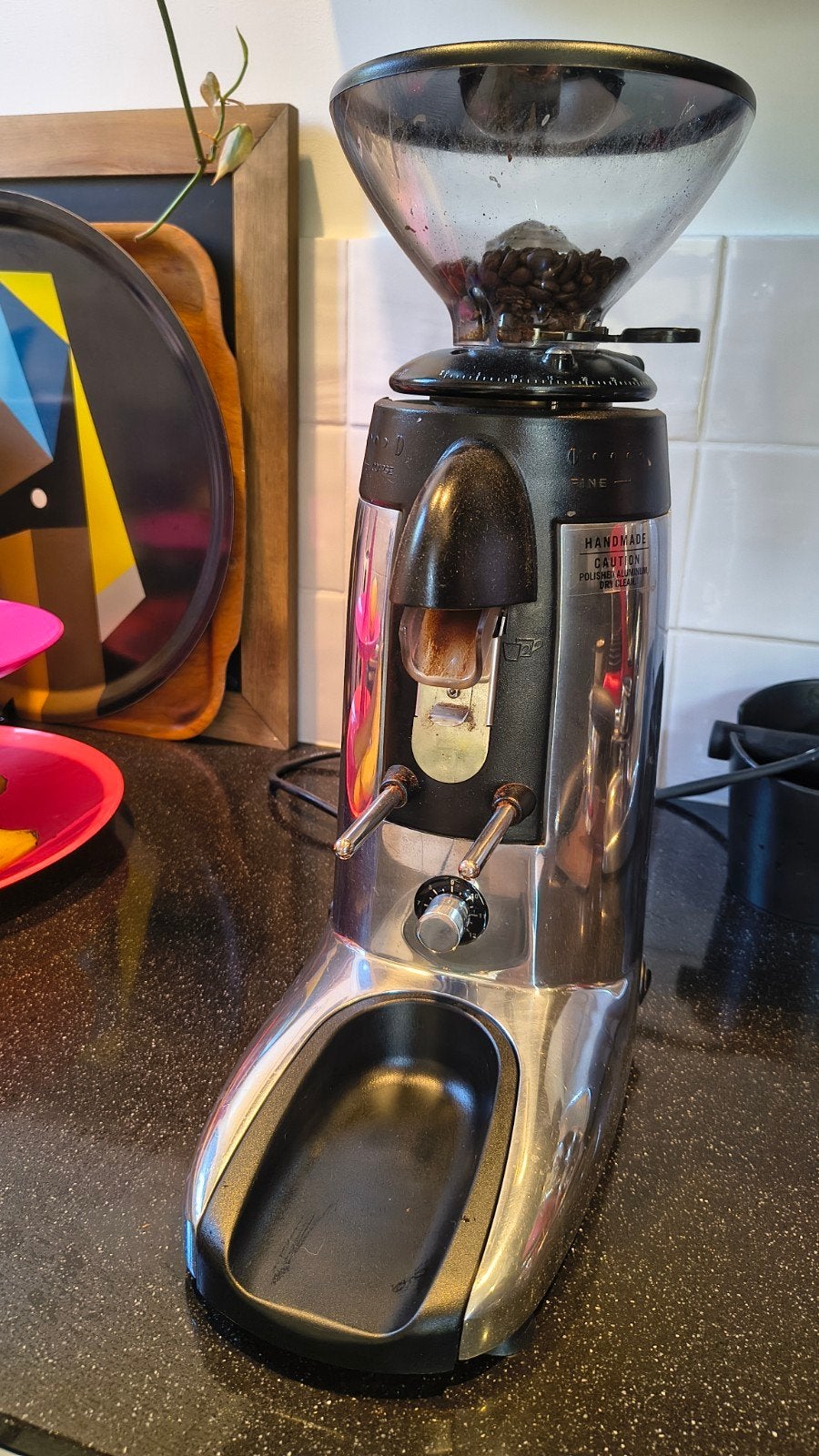 Compak K3 Touch Polished Koffiemolen / Bonenmaler, Ophalen of Verzenden, Gebruikt, Overige modellen, Koffiebonen