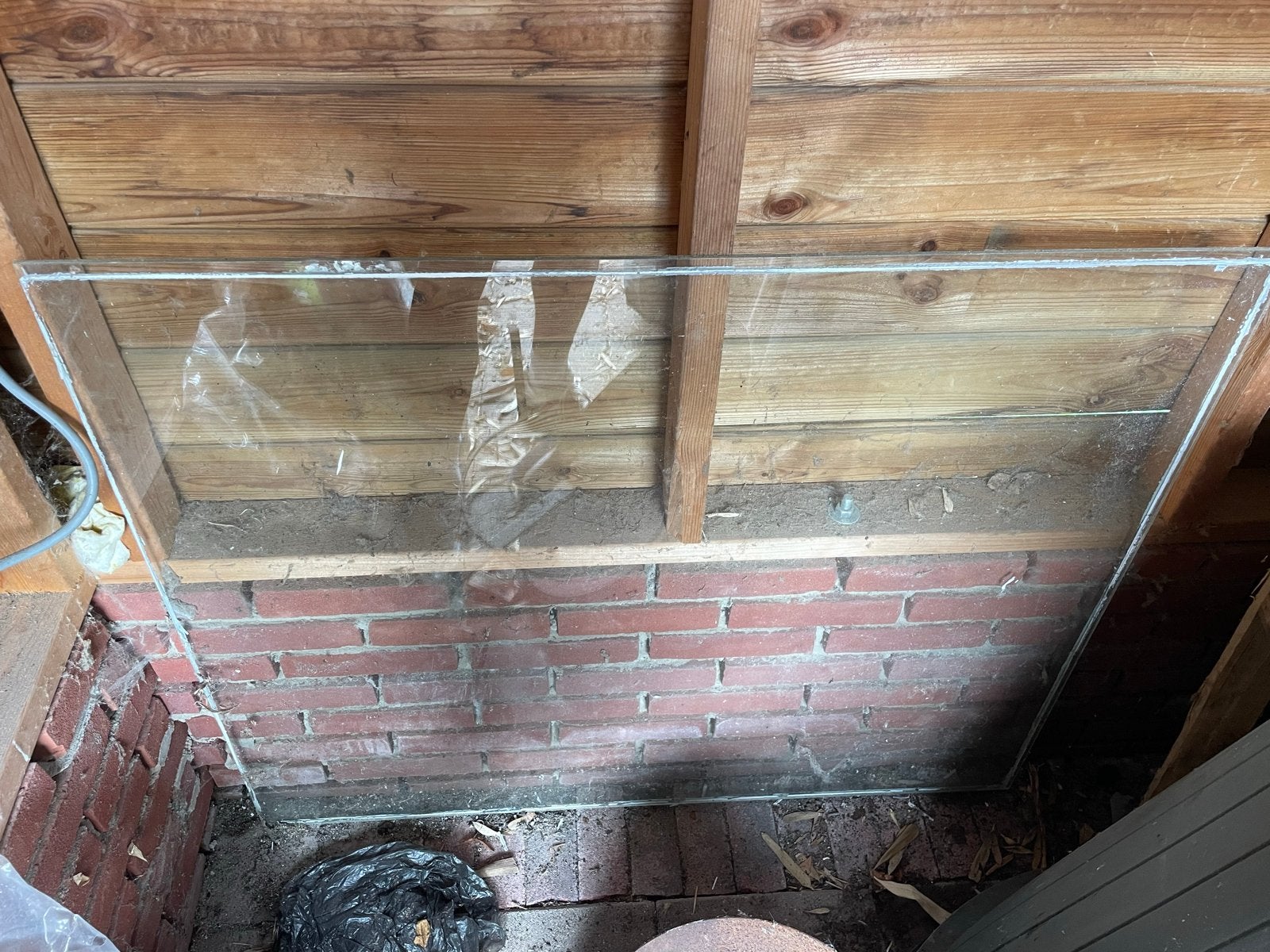 Enkel glas 107x89cm, Ophalen, Gebruikt, Glasplaat, 80 tot 120 cm