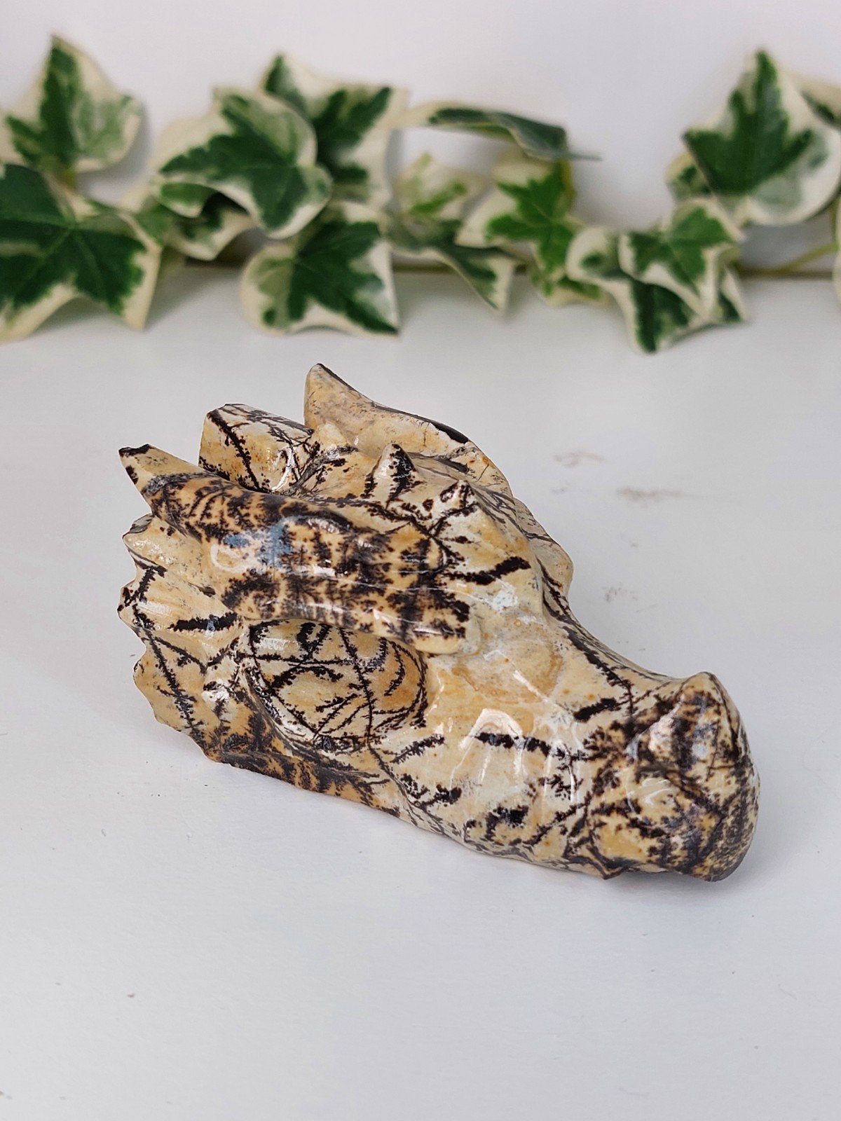 Dendriet jaspis draak 4, Ophalen of Verzenden, Mineraal