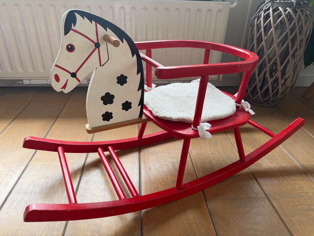Vintage houten hobbelpaard, Kinderen en Baby's, Ophalen, Gebruikt