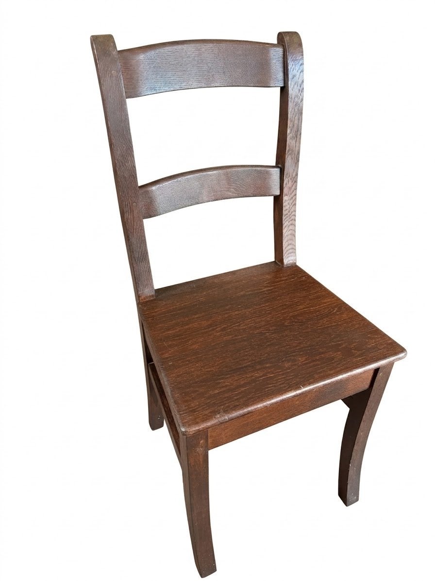 Zes Klassieke houten eetkamerstoelen - Donkerbruin, Ophalen