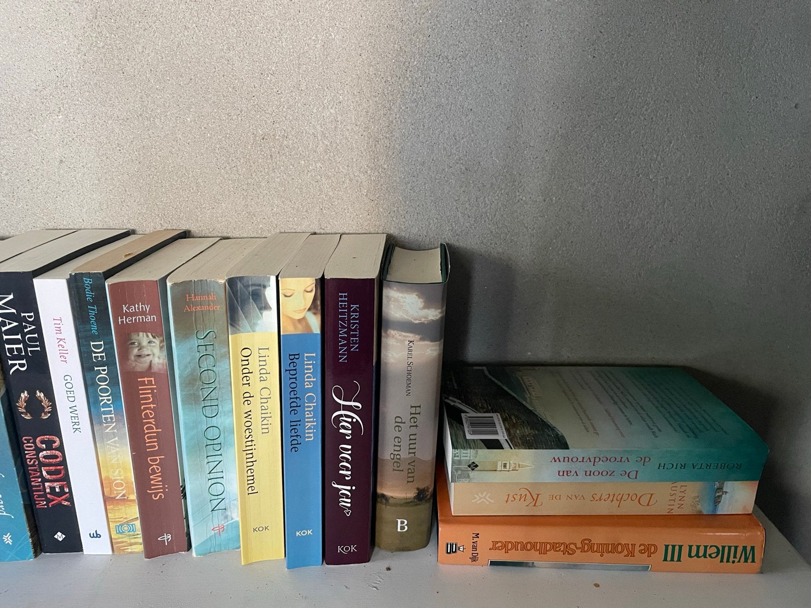 Diverse collectie boeken: christelijke romans, thrillers etc, Ophalen, Gelezen, Nederland