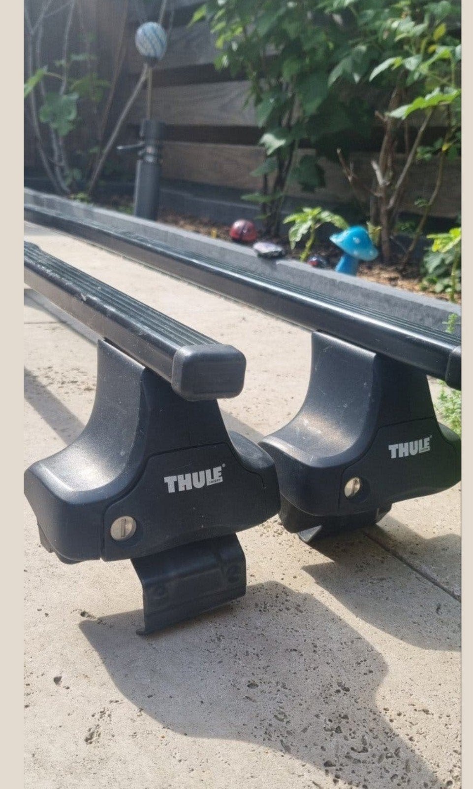 Dakdragerset Thule square bar tbv Seat Leon 2005 tm 2013, Auto diversen, Dakdragers, Ophalen
