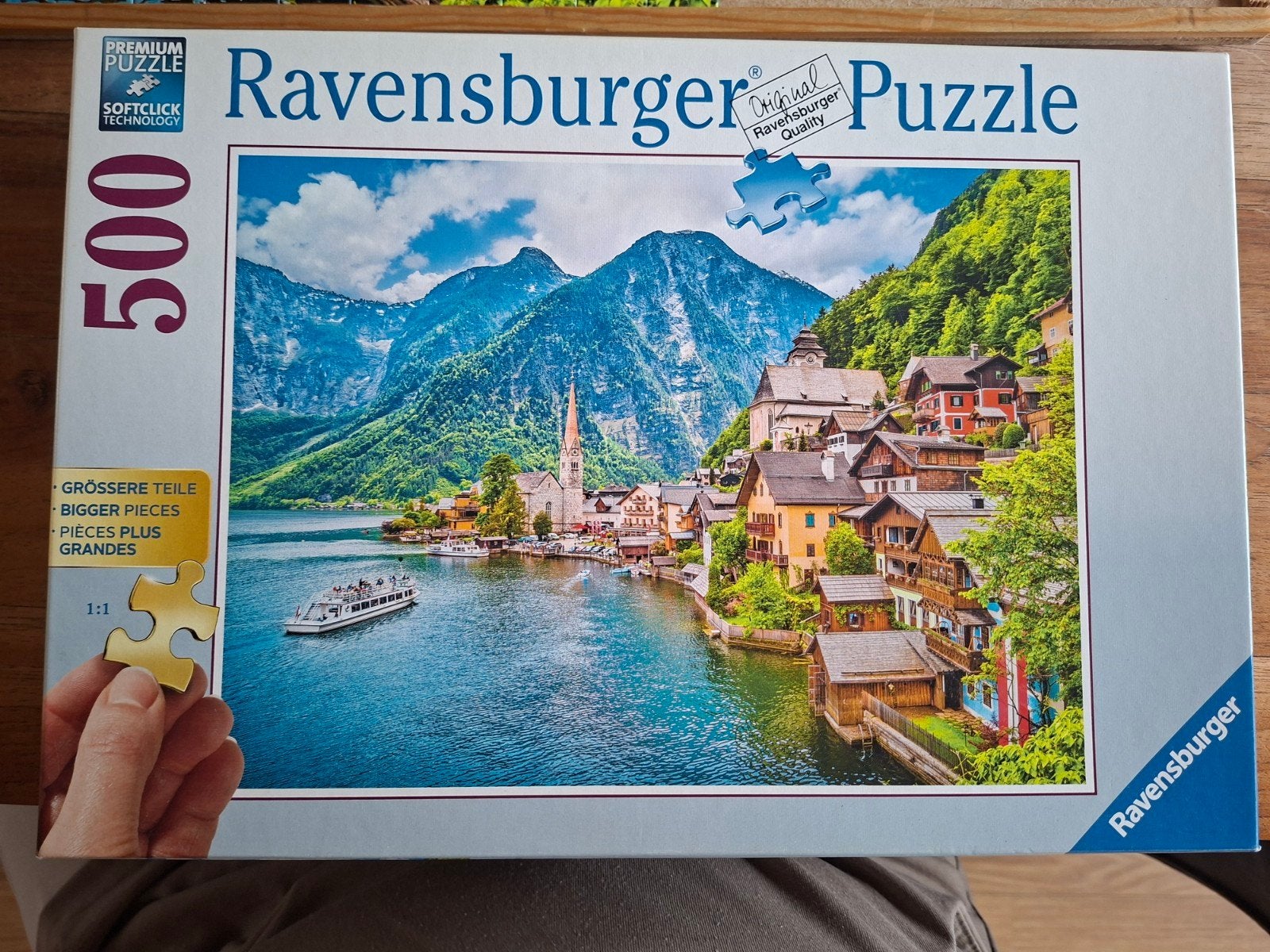 Ravensburger puzzel 500 XL stukjes Hallstadt in Oostenrijk, Ophalen of Verzenden, 500 t/m 1500 stukjes, Zo goed als nieuw, Legpuzzel
