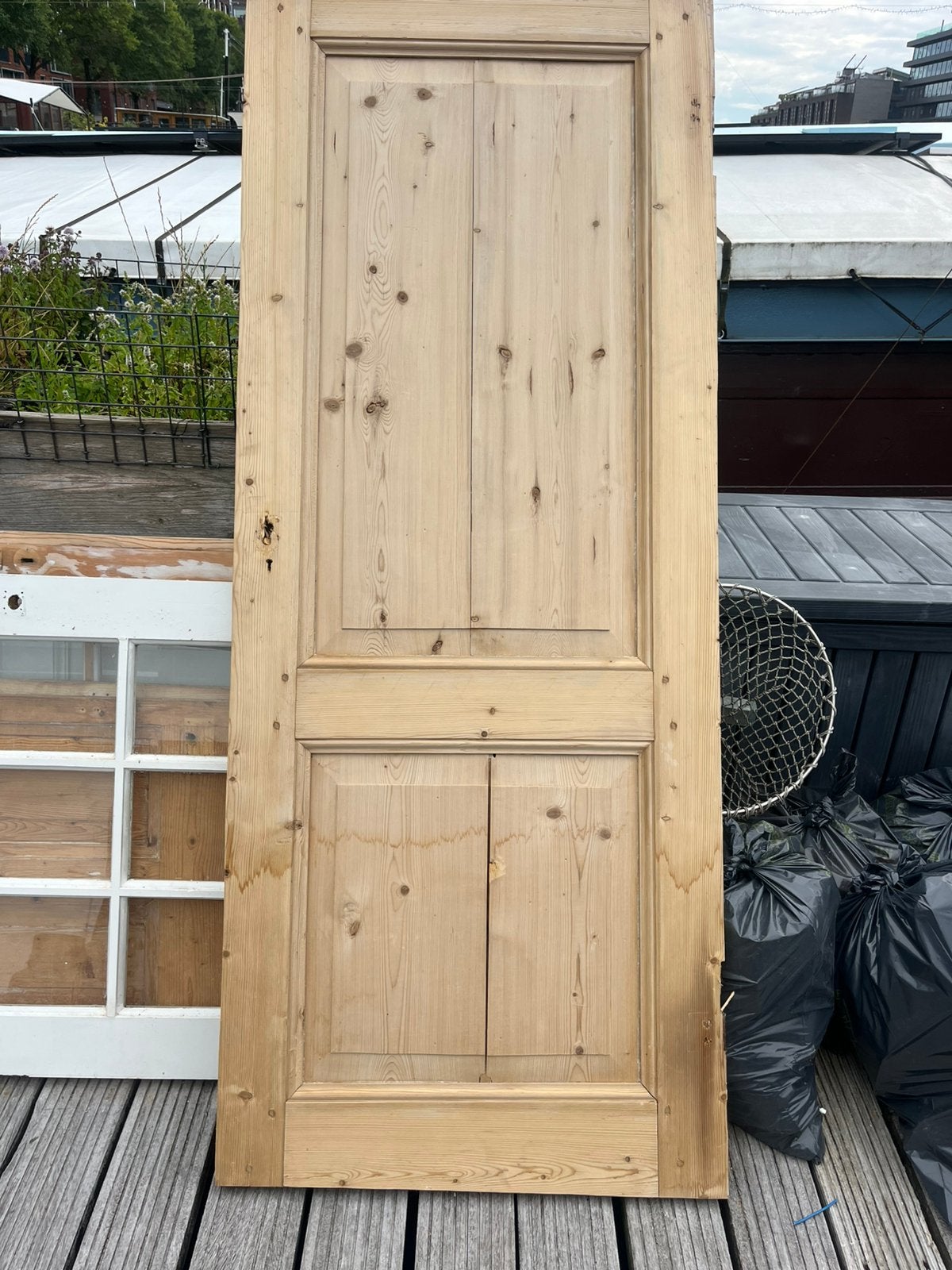 Grenen deur, Ophalen, Gebruikt, Minder dan 80 cm, Binnendeur