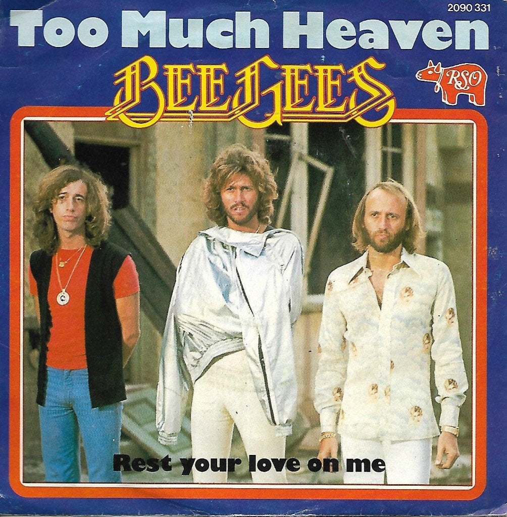 Bee Gees - Too much heaven, Gebruikt, 7 inch, Single, Pop