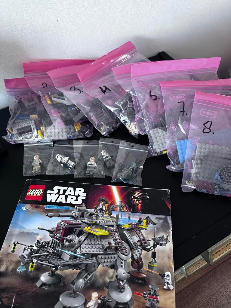 Lego 75157 Captain Rex’s AT-TE compleet met minifiguren, Ophalen of Verzenden, Gebruikt, Complete set, Lego
