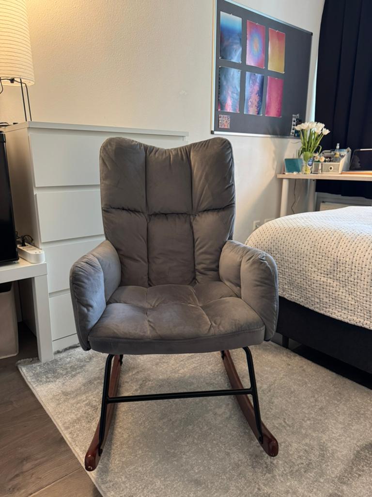 vidaXL Rocking Chair, Huis en Inrichting, Fauteuils, Ophalen, Zo goed als nieuw, 50 tot 75 cm