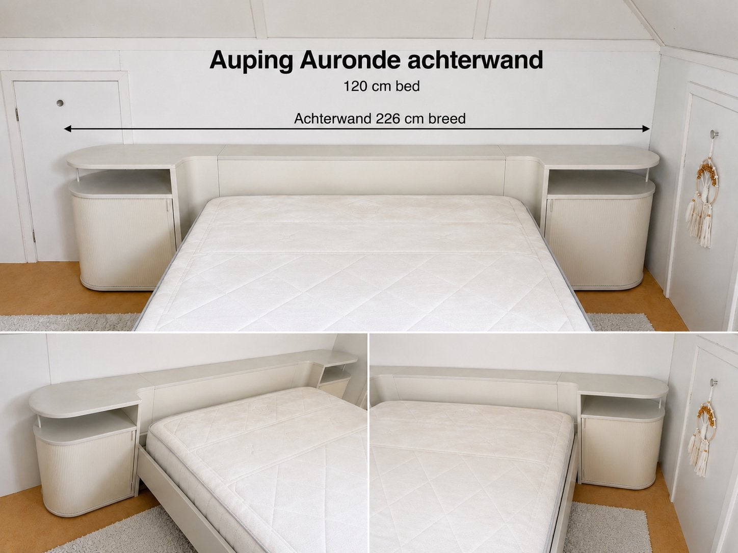 Auping Auronde achterwand voor 120 cm bed, Ophalen, Gebruikt, 180 cm of meer, 100 cm of meer