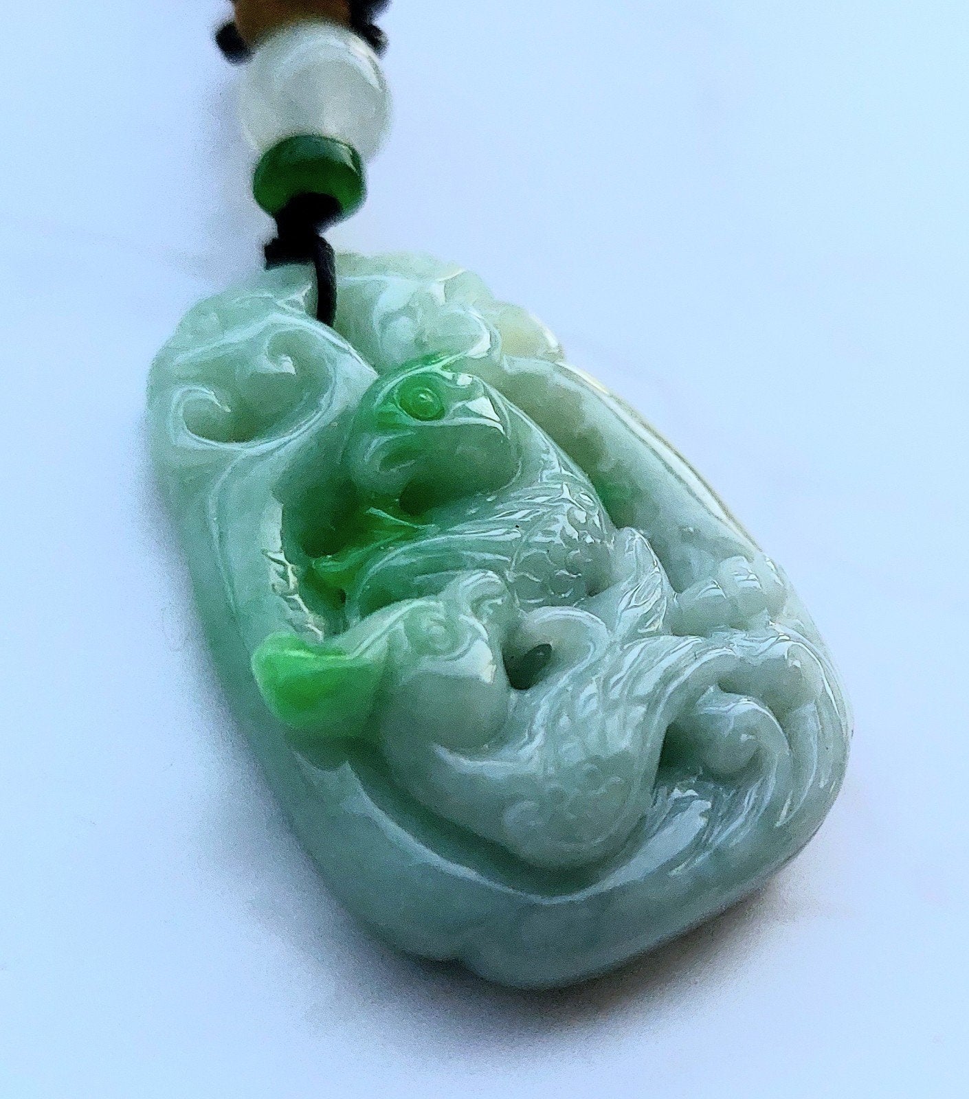 Jade Fenix Paar Hanger - Birma Jade Hanger, Ophalen of Verzenden