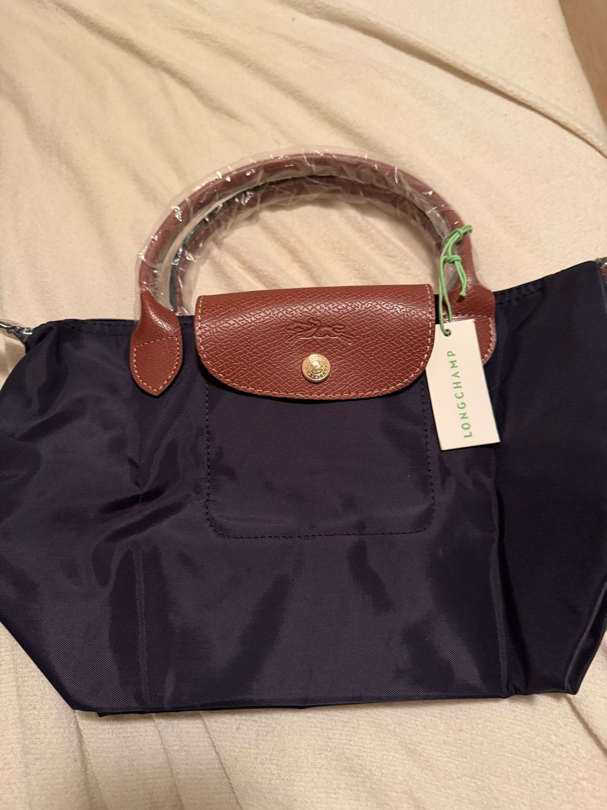 Longchamp Le Pliage Handtas M - Nieuw, Inklapbaar, Verzenden, Nieuw, Blauw, Handtas