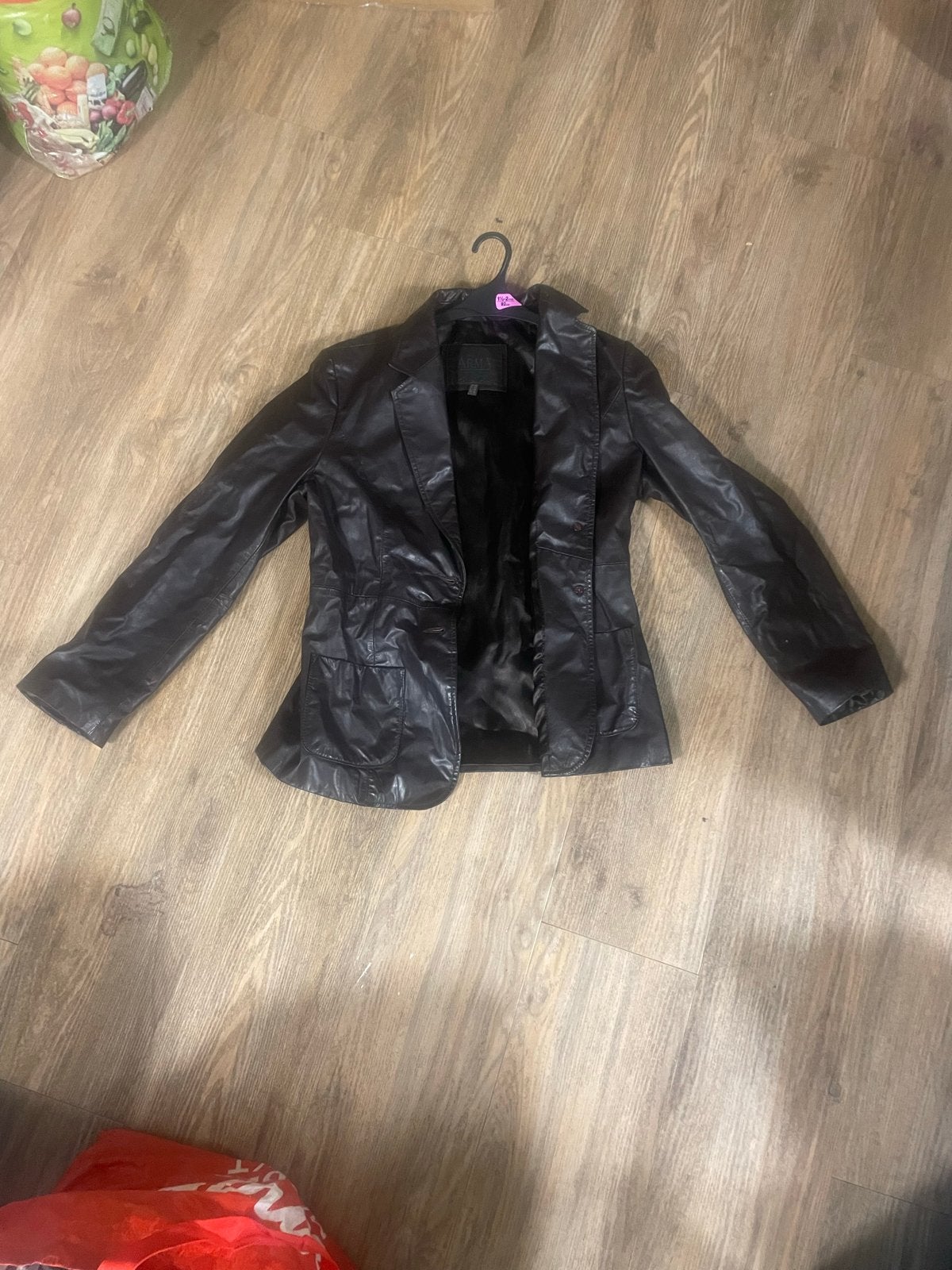 ARMA Leren Blazer Zwart - Maat 40/42, Ophalen, Zo goed als nieuw, Maat 42/44 (L), Zwart