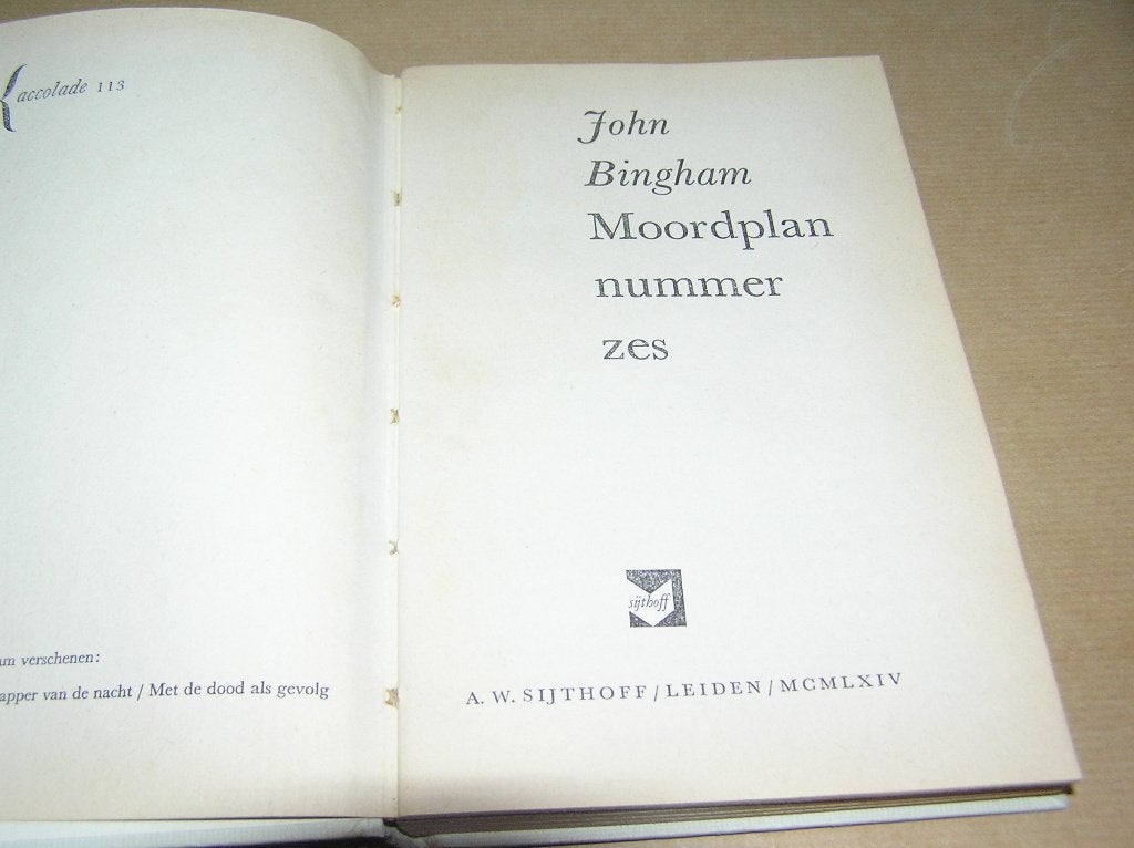 Moordplan nummer zes-John Bingham, Boeken, Ophalen of Verzenden, Gelezen, John Bingham