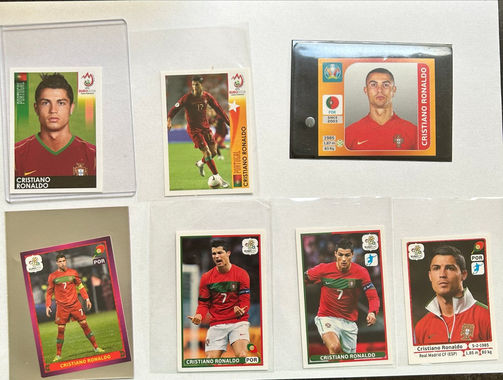 Cristiano Ronaldo Panini Plaatjes - Diverse Jaren, Ophalen of Verzenden, Zo goed als nieuw, Buitenlandse clubs, Poster, Plaatje of Sticker