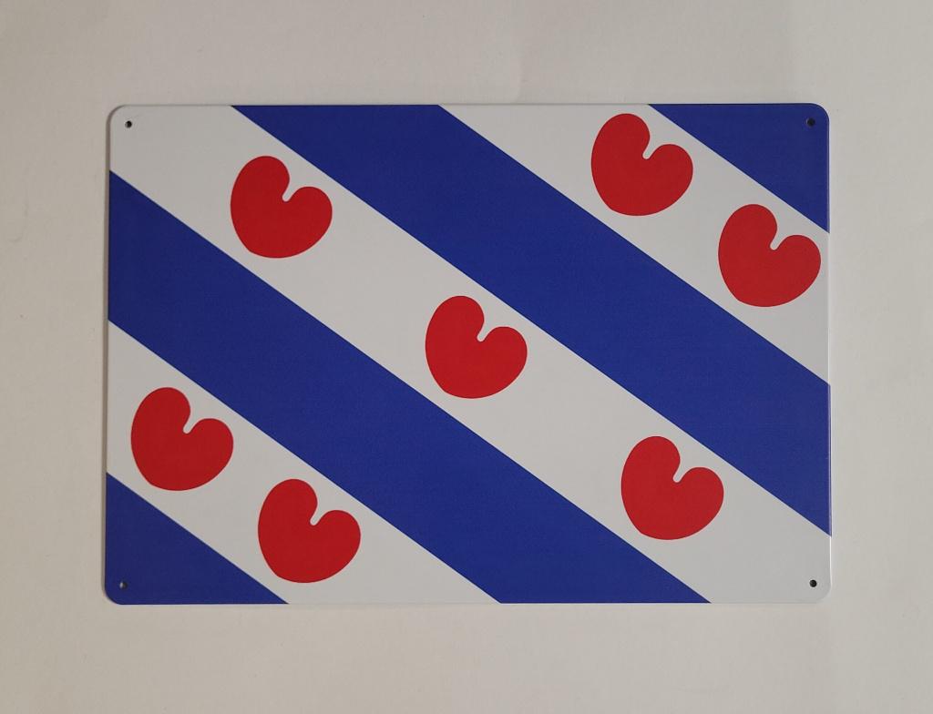 Friese vlag Friesland reclamebord van metaal wandbord deco, Diversen, Vlaggen en Wimpels, Info@deconoord.nl, Deco Noord, Nieuw
