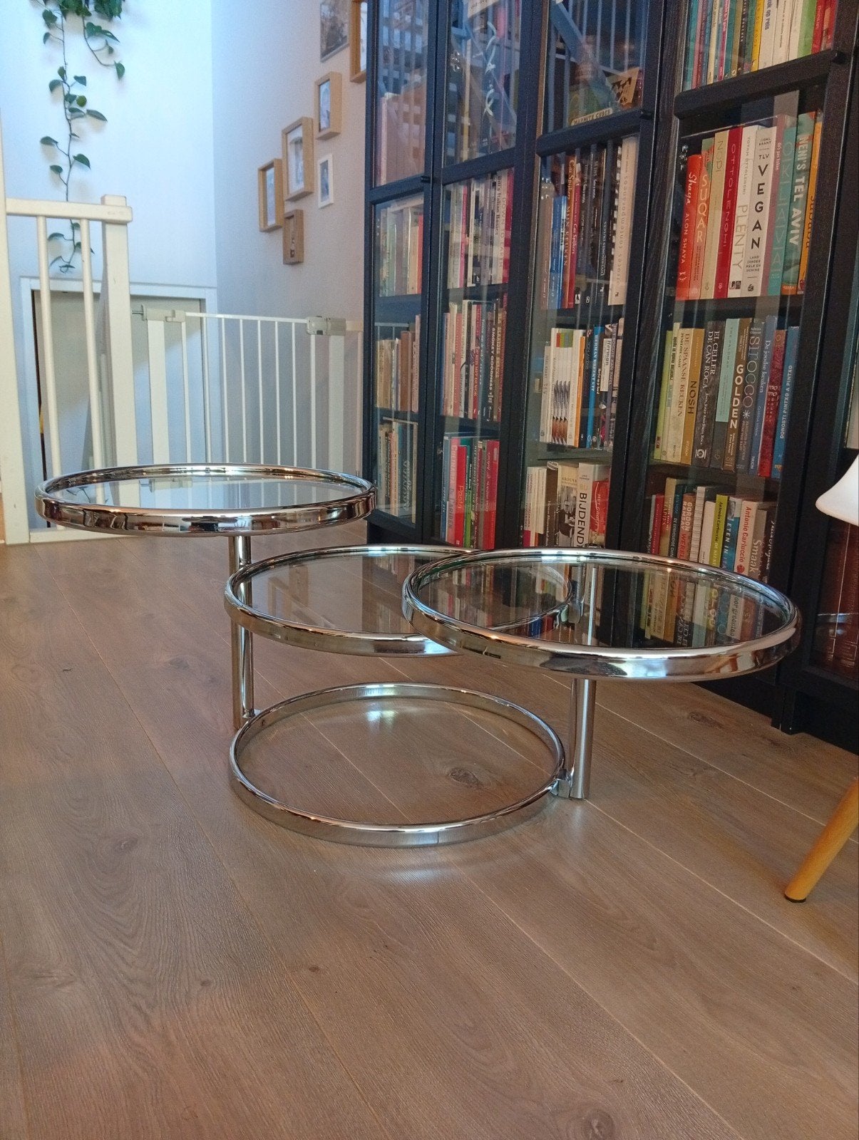 Vintage Leitmotiv Double Swivle Salontafel, Huis en Inrichting, Tafels | Salontafels, Ophalen, Gebruikt
