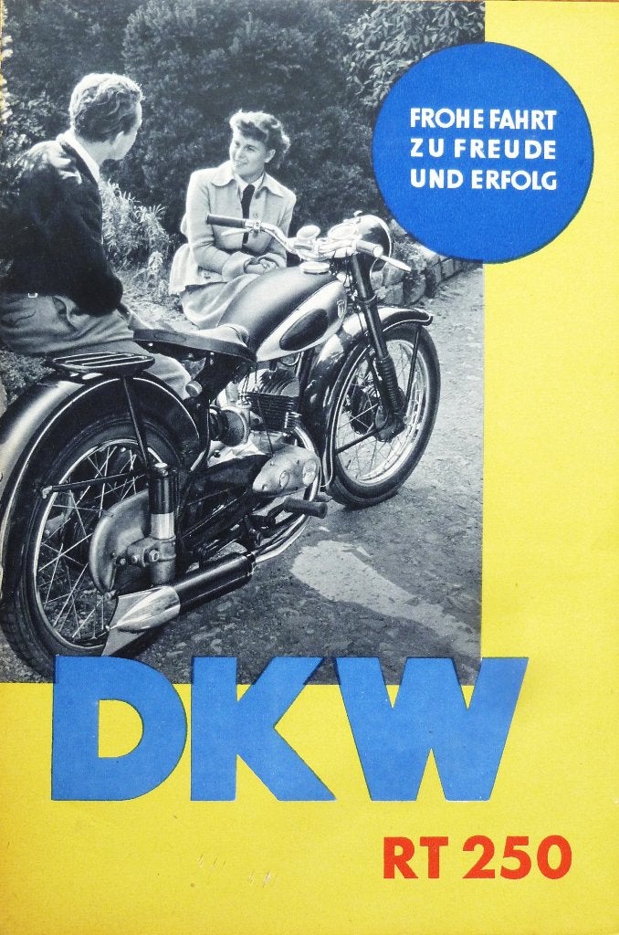 Folder DKW RT 250 04/ 1952, Ophalen of Verzenden, Overige merken