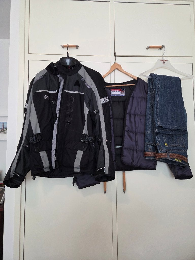 Motorpak heren, Jas, binnenjas en broek., Motoren, Kleding | Motorkleding, Ophalen, Tweedehands, Heren, Combipak