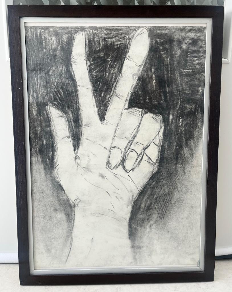 Houtskool tekening (zonder lijst), Ophalen