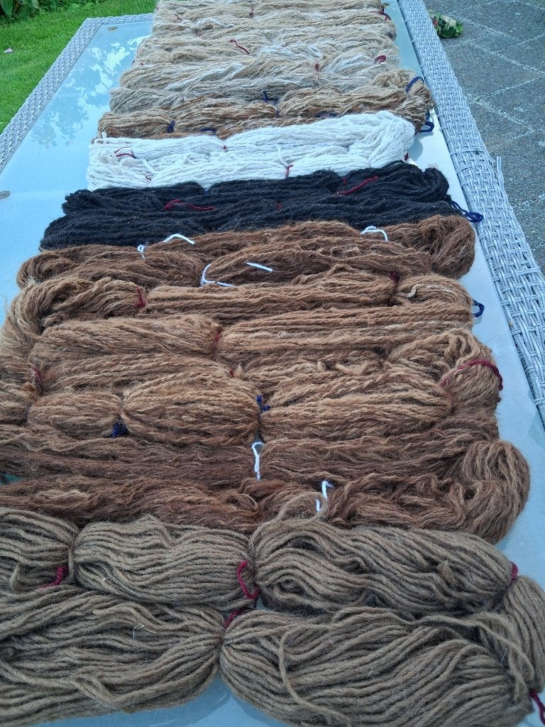 handwerken alpaca wol handgesponnen  5 kleuren, Ophalen of Verzenden, Nieuw, Breien of Haken, Wol of Garen