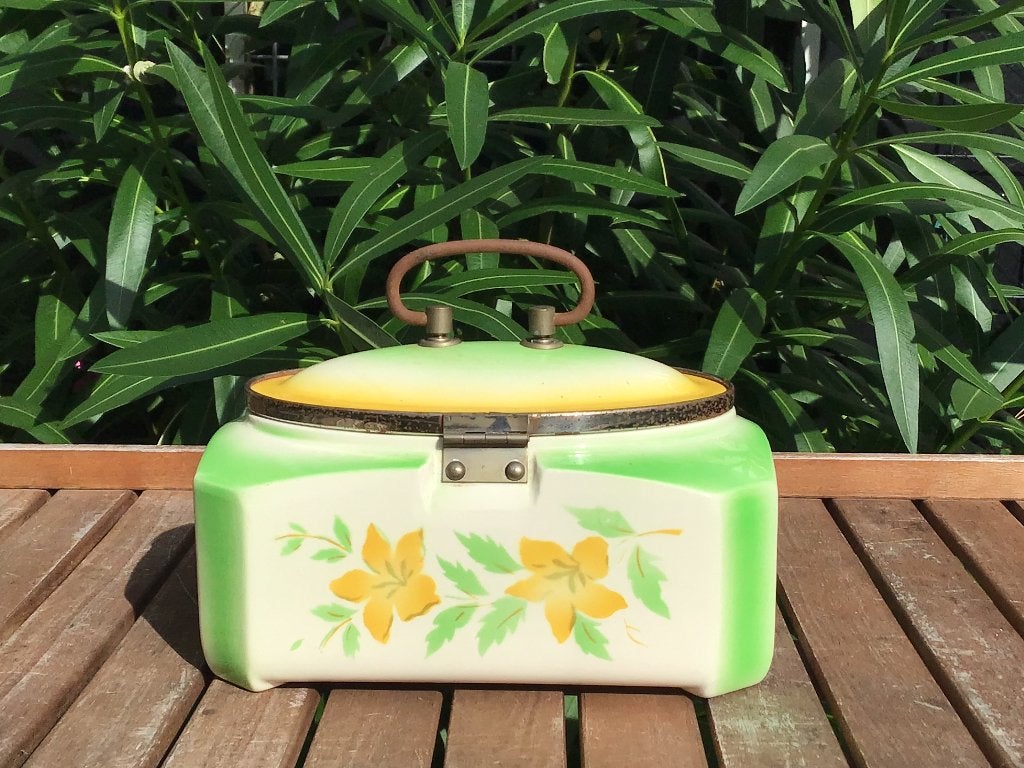 Antieke keramiek koek- of brooddoos Art Deco, Antiek en Kunst, Ophalen of Verzenden