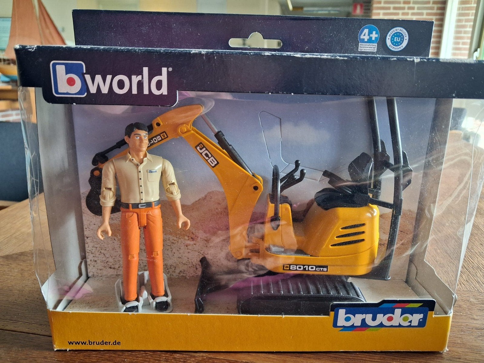 Bruder Bworld JCB Graafmachine met Bouwvakker Speelset, Kinderen en Baby's, Speelgoed | Speelgoedvoertuigen, Ophalen of Verzenden