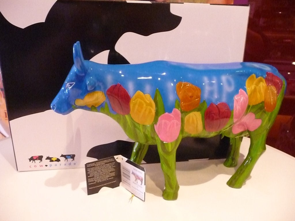 Nieuw Cow Parade koe Netherlands large gratis verzending., Ophalen of Verzenden, Beeld, Overige materialen