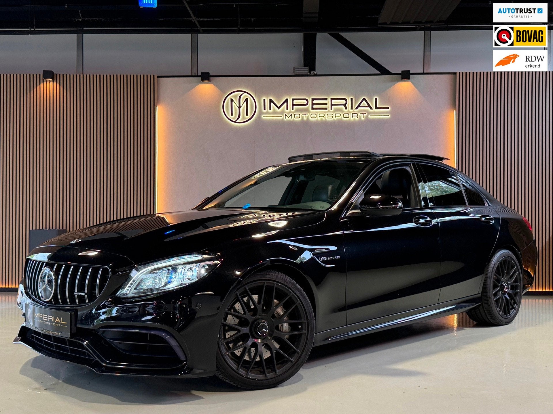 Mercedes-Benz C-klasse AMG C63 Pano|HUD|Burm|Cam|Sfeer|Keyl, Auto's, Automaat, Dealer onderhouden, Achterwielaandrijving, Gebruikt
