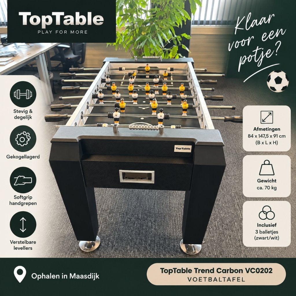 TopTable tafelvoetbaltafel /mag snel weg!!, Ophalen, Zo goed als nieuw