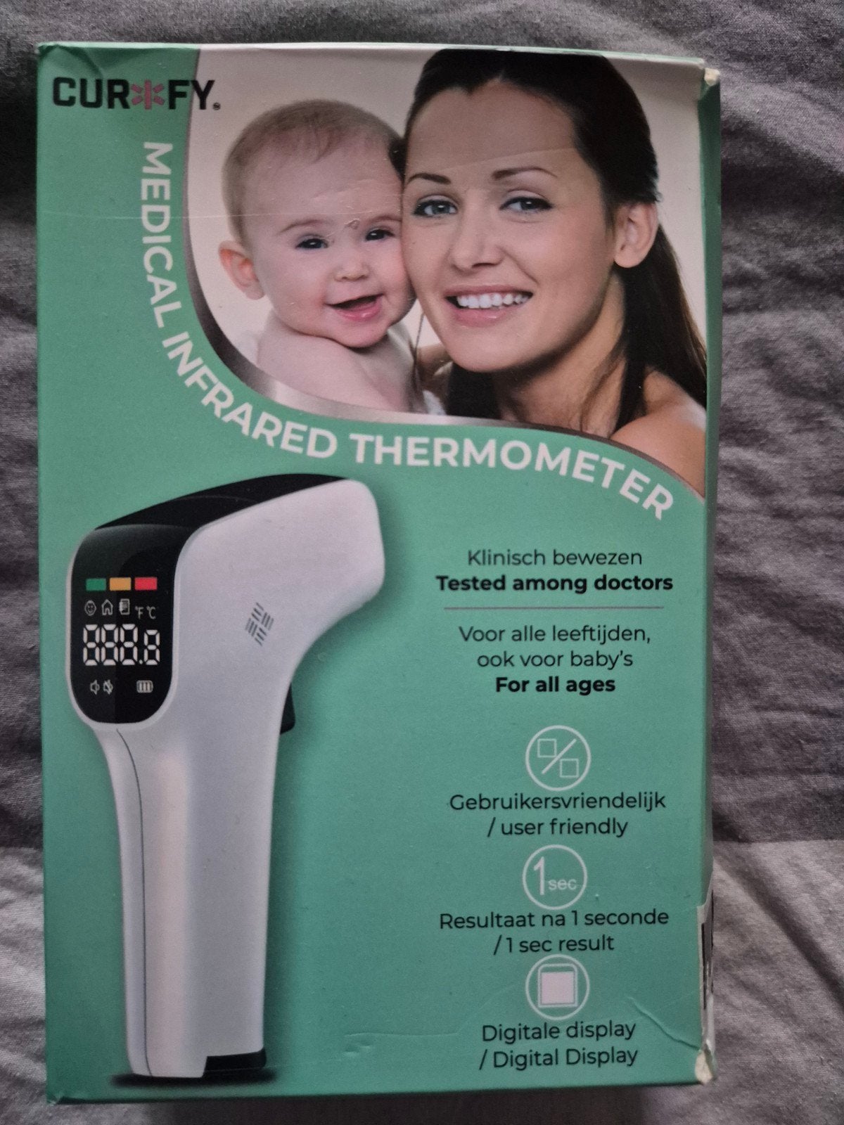 Nieuwe Curfy Infrarood Thermometer - Ongebruikt, Met geheugen, Kunststof, Infraroodthermometer, Nieuw