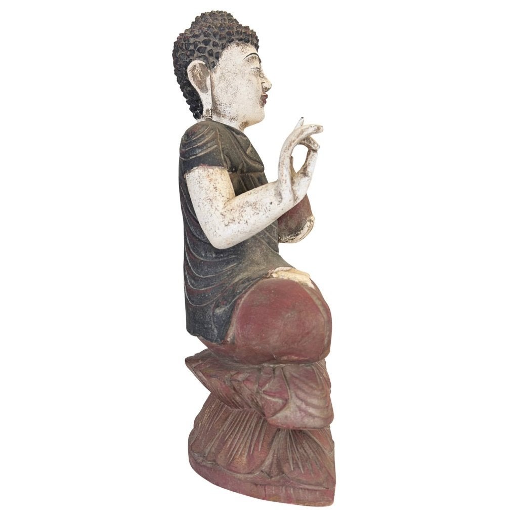 Boeddhabeeld – Medicijnboeddha – hout – 43 cm, China, Ophalen of Verzenden, Beeld, Hout